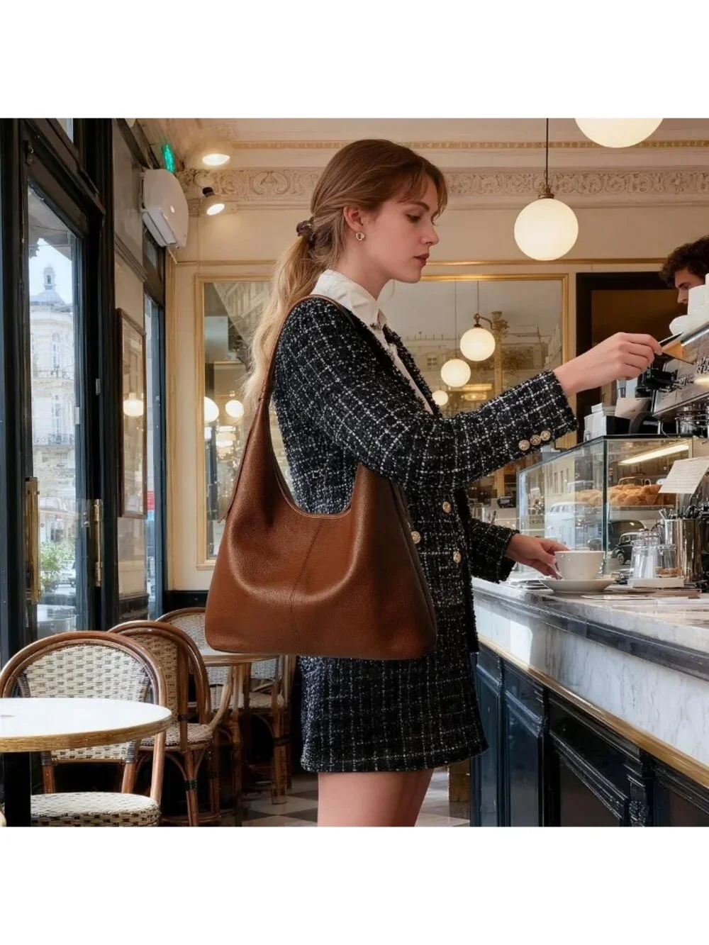 Genuine Leather Slouchy Hobo Bag for Women | Casual Chic Purse, Everyday Use